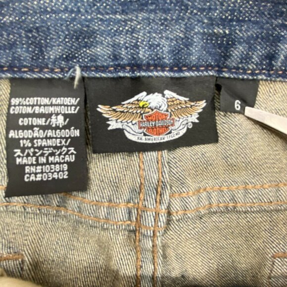 Harley Davidson Women's Boot Cut Rhinestone Jeans Sz 6​​​​ - Picture 6 of 10